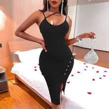 Load image into Gallery viewer, Spaghetti Strap Slit Dress