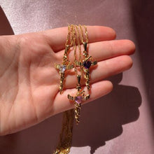 Load image into Gallery viewer, Copper Zircon Cross Pendant Necklace