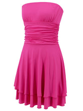 Load image into Gallery viewer, Ruched Layered Tube Mini Dress