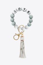 Load image into Gallery viewer, LOVE Beaded Keychain with Tassel