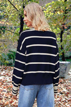 Load image into Gallery viewer, Striped Collared Long Sleeve Sweater