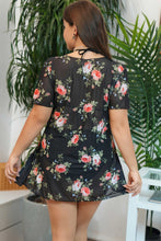 Load image into Gallery viewer, Plus Size Floral Slit Three-Piece Swim Set