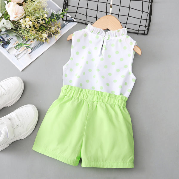 Baby Girl Polka Dot Tank and Shorts Set