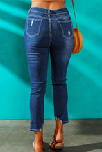 Load image into Gallery viewer, High-Rise Distressed Hem Detail Jeans