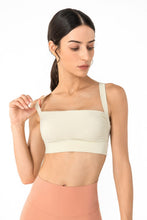 Load image into Gallery viewer, Open Back Pleated Detail Sports Bra