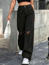 Load image into Gallery viewer, Distressed Wide Leg Jeans