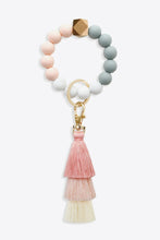 Load image into Gallery viewer, 3-Pack Bead Wristlet Key Chain with Tassel