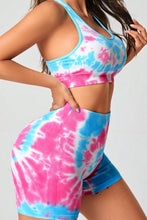 Load image into Gallery viewer, Tie-Dye Sports Bra and Shorts Set