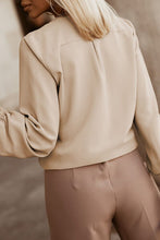 Load image into Gallery viewer, Button Up Round Neck Long Sleeve Shirt