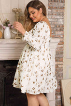 Load image into Gallery viewer, Plus Size Printed Square Neck Mini Dress