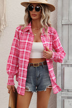 Load image into Gallery viewer, Plaid Lantern Sleeve Shirt