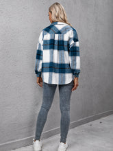 Load image into Gallery viewer, Plaid Long Sleeve Shirt Jacket