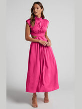 Load image into Gallery viewer, Cutout Mock Neck Sleeveless Dress
