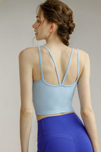 Load image into Gallery viewer, Spaghetti Strap Scoop Neck Sports Bra