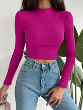 Load image into Gallery viewer, Mock Neck Long Sleeve Knit Top