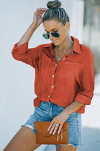 Load image into Gallery viewer, Button-Up Shirt with Breast Pockets