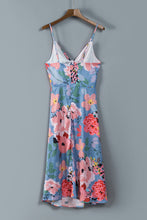 Load image into Gallery viewer, Floral Tied Cutout Split Spaghetti Strap Dress