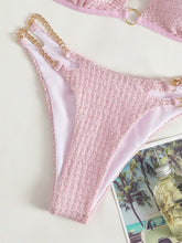 Load image into Gallery viewer, Chain Detail Halter Neck Bikini Set