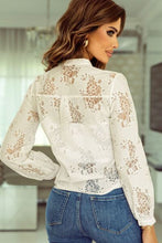 Load image into Gallery viewer, Lace Detail Button Up Long Sleeve Shirt