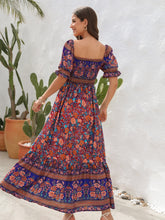 Load image into Gallery viewer, Floral Flounce Sleeve Midi Dress