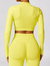 Load image into Gallery viewer, Zip Up Baseball Collar Long Sleeve Active Outerwear