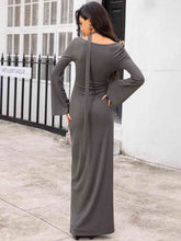 Load image into Gallery viewer, Tie Detail Long Sleeve Maxi Dress