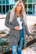 Load image into Gallery viewer, Heathered Open Front Longline Cardigan with Pockets
