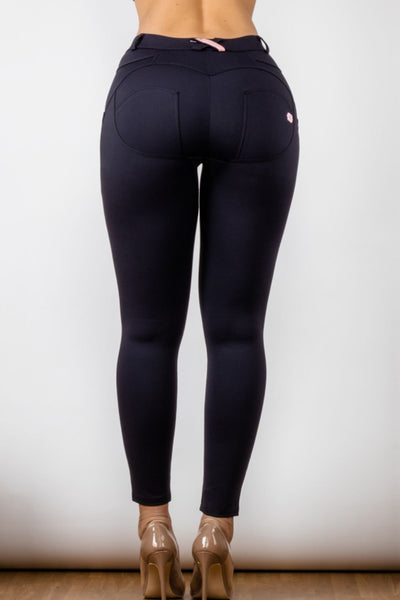 Buttoned Skinny Long Jeans