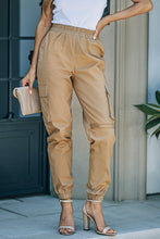 Load image into Gallery viewer, Elastic Waist Ankle-Length Cargo Joggers