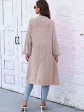 Load image into Gallery viewer, Open Front Longline Cardigan with Pockets