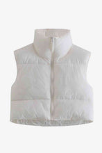 Load image into Gallery viewer, Zip-Up Drawstring Puffer Vest