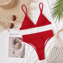 Load image into Gallery viewer, Spaghetti Strap Ribbed Bikini Set