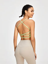 Load image into Gallery viewer, Crisscross Spaghetti Strap Active Bra