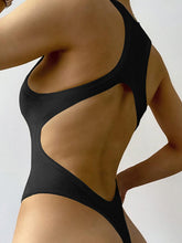 Load image into Gallery viewer, Square Neck Open Back Ribbed Sleeveless Bodysuit