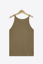 Load image into Gallery viewer, Openwork Grecian Neck Knit Tank Top
