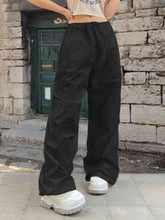 Load image into Gallery viewer, Drawstring Waist Parachute Pants