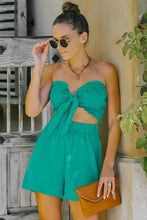 Load image into Gallery viewer, Smocked Frill Trim Tube Top and Shorts Set