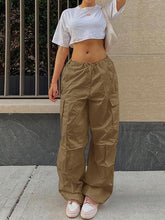 Load image into Gallery viewer, Drawstring Waist Cargo Pants