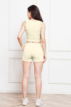 Load image into Gallery viewer, Round Neck Tank and Drawstring Shorts Set