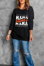 Load image into Gallery viewer, Round Neck Long Sleeve SPOOKY MAMA Sweatshirt