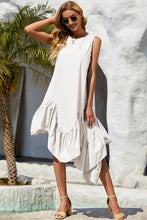 Load image into Gallery viewer, Round Neck Sleeveless Ruffle Hem Dress