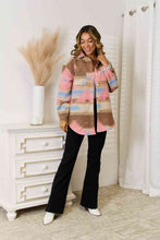 Load image into Gallery viewer, Geometric Collared Neck Button Down Jacket