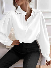Load image into Gallery viewer, Mock Neck Button Front Shirt