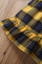 Load image into Gallery viewer, Girls Plaid Ruffled Shirt Dress