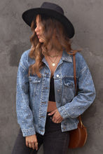 Load image into Gallery viewer, Studded Button Down Denim Jacket