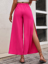 Load image into Gallery viewer, High Waist Slit Wide Leg Pants