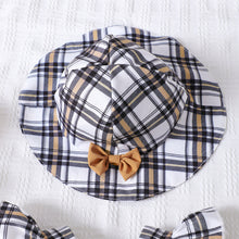 Load image into Gallery viewer, Baby Plaid Square Neck Bow Detail Jumpsuit