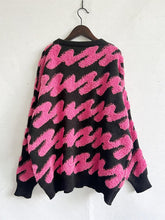 Load image into Gallery viewer, Ribbed Striped Dropped Shoulder Sweater