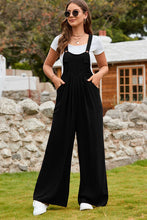 Load image into Gallery viewer, Wide Strap Square Neck Wide Leg Overalls