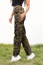 Load image into Gallery viewer, Camouflage Straight Leg Cargo Pants
